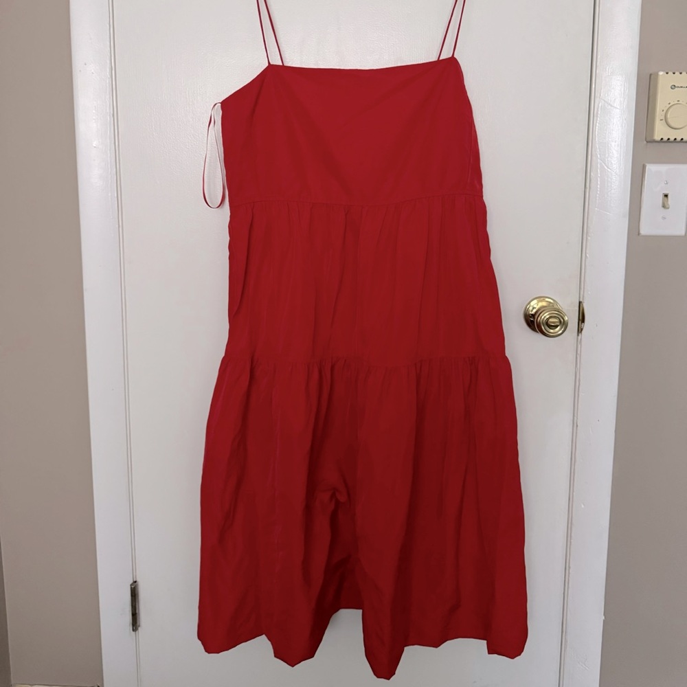 XL Red Free Assembly Spaghetti Strap Midi Dress with Tags